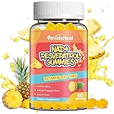 SmildeHeal NAD+ Resveratrol Gummies NAD+ Supplement 500mg with Vitamin B3 & TMG – Healthy Aging, Energy & Cellular Health Support – Vegan Friendly, Natural Pectin – 60 Gummies, 30-Day Supply