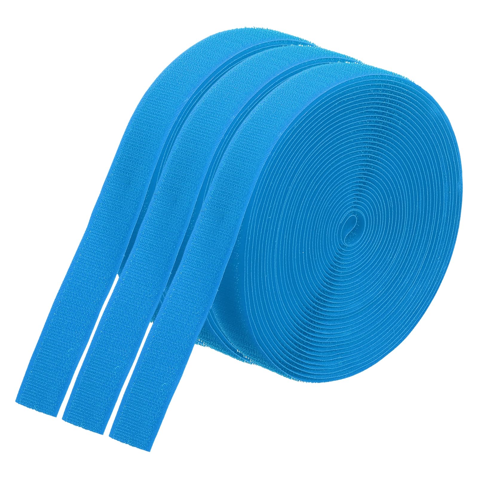 PATIKIL 26.25 Feet Carpet Marker Strips, 3 Rolls Nylon Carpet Strips Spots Hook Tape for Classroom Floor Decoration Teacher Education Social Distance, Blue