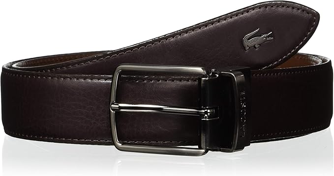 Amazon ラコステ ベルト 公式 スムース クロコ型 リバーシブルベルト メンズ Plm0609 ダークブラウン 日本 000 Free サイズ ベルト 通販