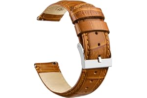 Ritche Christmas Gift Quick Release Leather Watch Bands Genuine Leather Watch Strap for Samsung Galaxy Watch 6 Band Classic 43mm 47mm 40mm 44mm 18mm, 20mm or 22mm for Men and Women, White Elephant Gifts, Stocking Stuffers for Men
