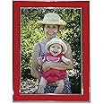 Lawrence Frames Silver Plated 8 by 10 Metal with Red Enamel Picture Frame 8x10