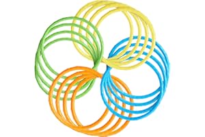 Blue Panda 12 Pack Pool Rings for Kids Diving - Under Water Swim Dive Rings - Multicolored Summer Sinking Pool Toys (6 in)