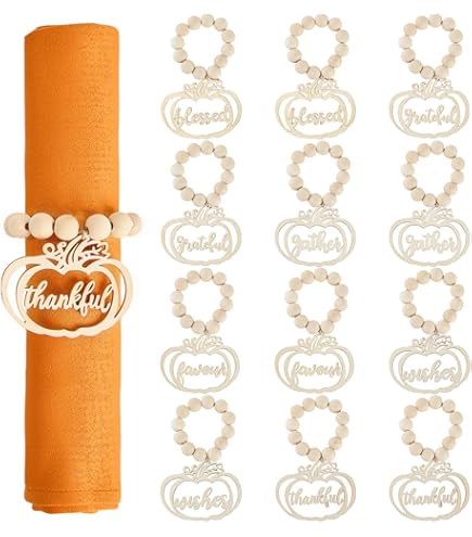 PLIGREAT Lot De 12 Ronds De Serviette En Feuille D'Érable