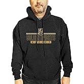 Wright & Ditson NHL Adult Heather Charcoal True Fan Hooded Sweatshirt Unisex - Unisex Cotton Poly Blend - Ultimate Comfort