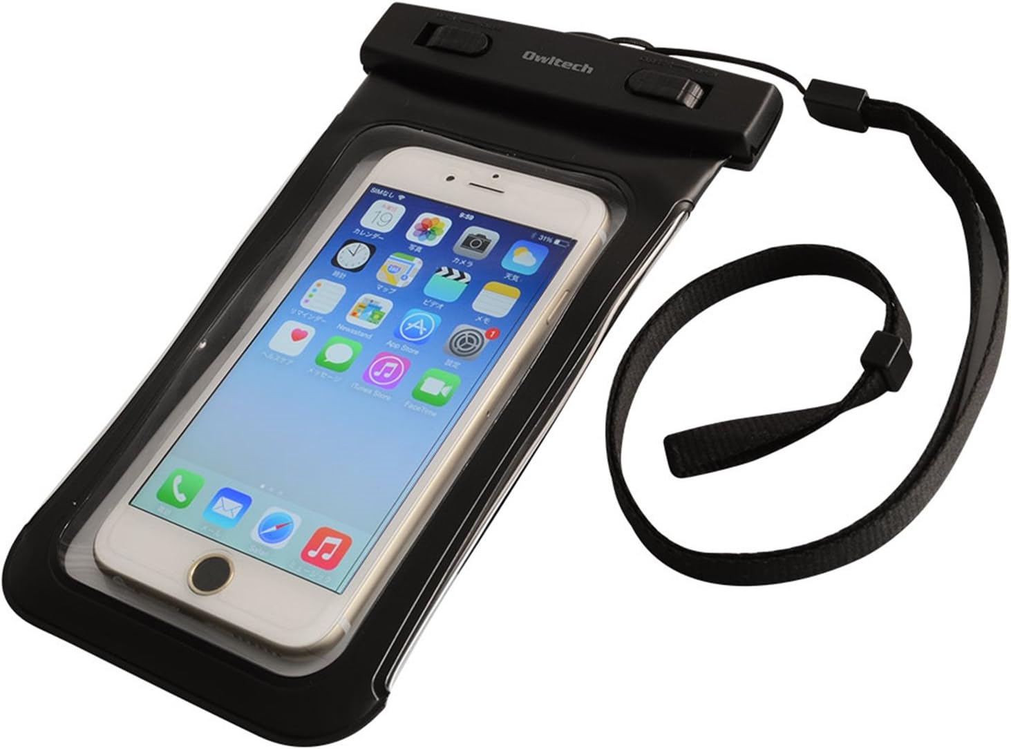 Amazon Co Jp オウルテック Iphone 7 7plusホームボタン対応 防水 防塵ケース ドライバッグ 両面透明 海 釣り お風呂 最高級保護レベルip68取得 ネックストラップ ブラック 家電 カメラ