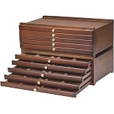 MEEDEN 10-Drawer Art Supply Storage Box: Beech Wood Art Organizer Box | Large Capacity Wooden Pencil Box with Drawer &amp; Compartments for Organizing Pastels, Pencils, Pens, Markers, Brushes, Stamp