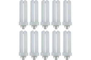 Sunlite CFL Plug-in PLT 4-Pin Triple Tube Light, 32 Watts, 4-Pin GX24q3 Base, 2400 Lumens, 4100K Cool White, 10 Pack