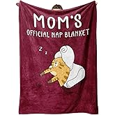 SteadStyle Valentines Mom Gifts from Daughter or Son, Mom Birthday Gifts Blanket, Mother Presents for Christmas, Mothers Day, Valentine's Day, Fluffy Blanket for Mommy, 60'' x 50'' (Burgundy)