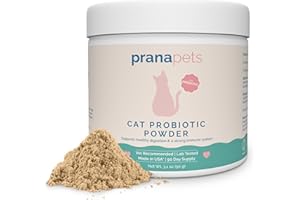 PranaPets Cat Probiotic Powder | Digestive Aid and Immune Support for Cats