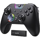 EasySMX X05Pro Wireless Gaming Controller for PC, Switch, Android/iOS | Hall Effect Joysticks, Ultra-Quiet Buttons, 2-Stage Triggers, 1000Hz Polling, Programmable, Black