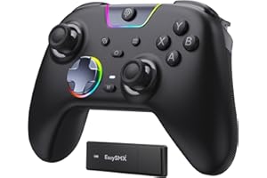 EasySMX X05Pro Wireless PC Controller – Quiet-Press Buttons, 2-Stage Impulse Triggers, 2 Programmable Buttons, Hall Joysticks, 1000mAh Battery, 1000Hz Polling Gaming Controller for PC/Switch/Android/iOS