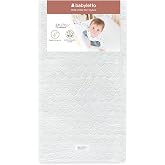 Babyletto Pure Core Mini Crib Mattress, Hybrid Waterproof Cover, Lightweight, Greenguard Gold Certified