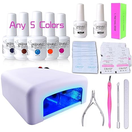 Buy Elite99 Pick Any 5 Colors Nail Starter Kit Soak Off Gel