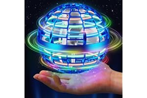 JQTOYD Flying Orb Ball Hexagon Boomerang Ball Flying Galaxy Ball Hand-Controlled Hover Flying Toy for Kids Adults Spinner Drones Indoor Outdoor Toy Christmas Birthday Gifts for Boys Girls Blue