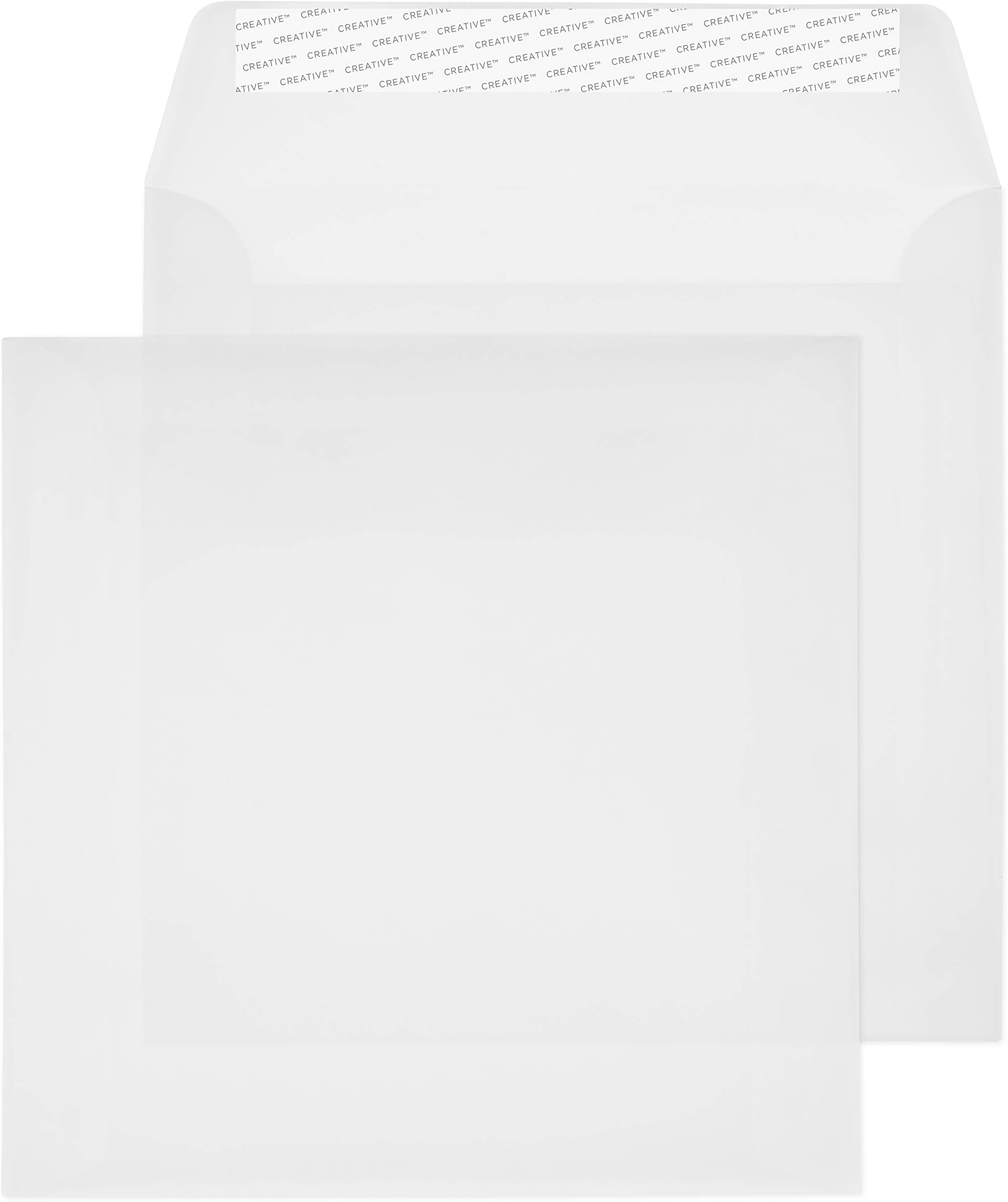 Blake Creative Senses 160 x 160 mm 100gsm Square Peel and Seal Clear Translucent Envelopes (160-01PS) Translucent White - Pack of 500