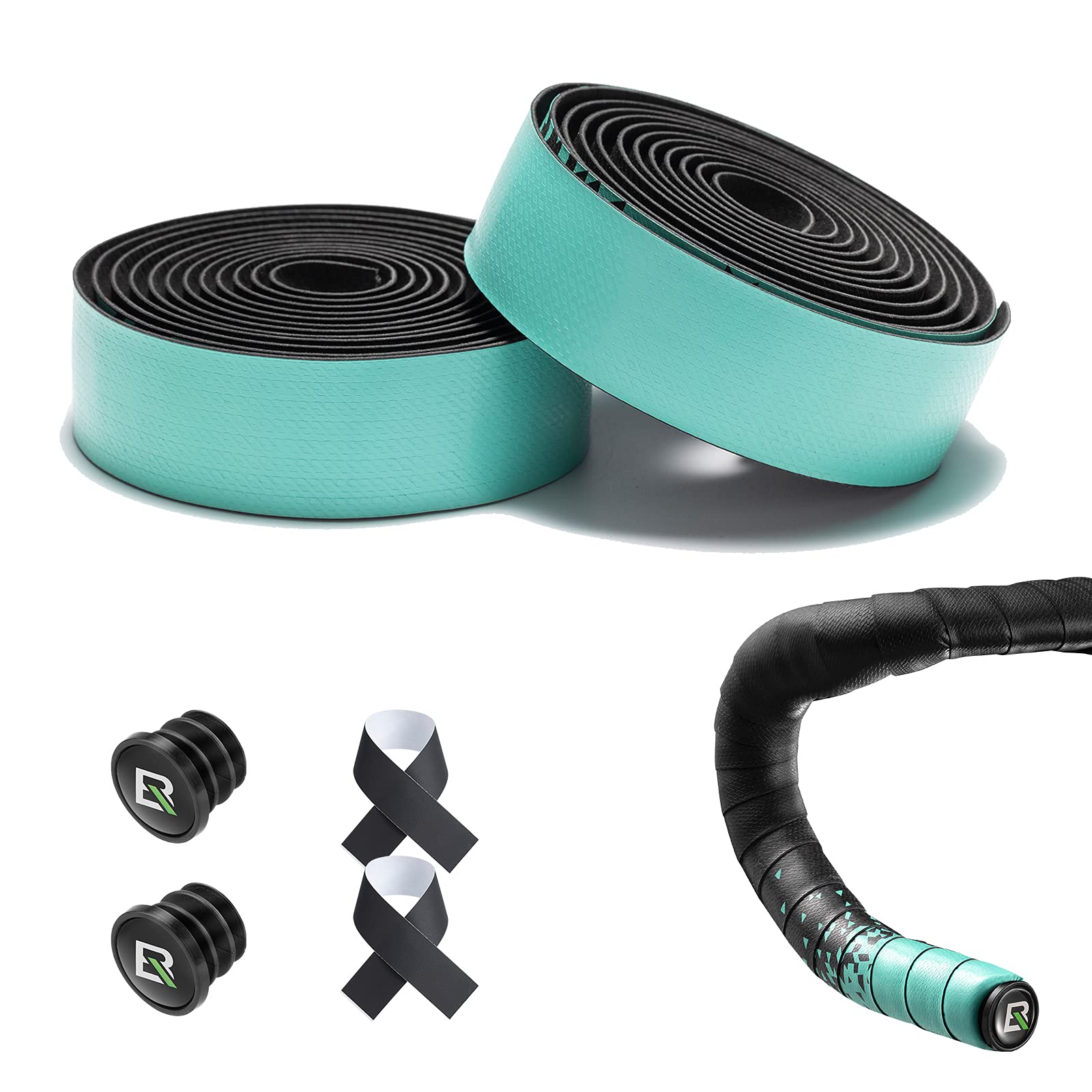 ROCKBROS Bicycle Handlebar Tape Road Bike Handle Straps Durable Grip Tape Gradient Color EVA Cycling Handle Wraps Non-slip Shock-absorbing with Plug