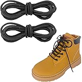 Lacesgian 9/64'' (3.5mm) Wide Leather Shoe Laces Boot Laces, 4 Yards Long Leather Shoe Strings Strips Cord Replacement Lace