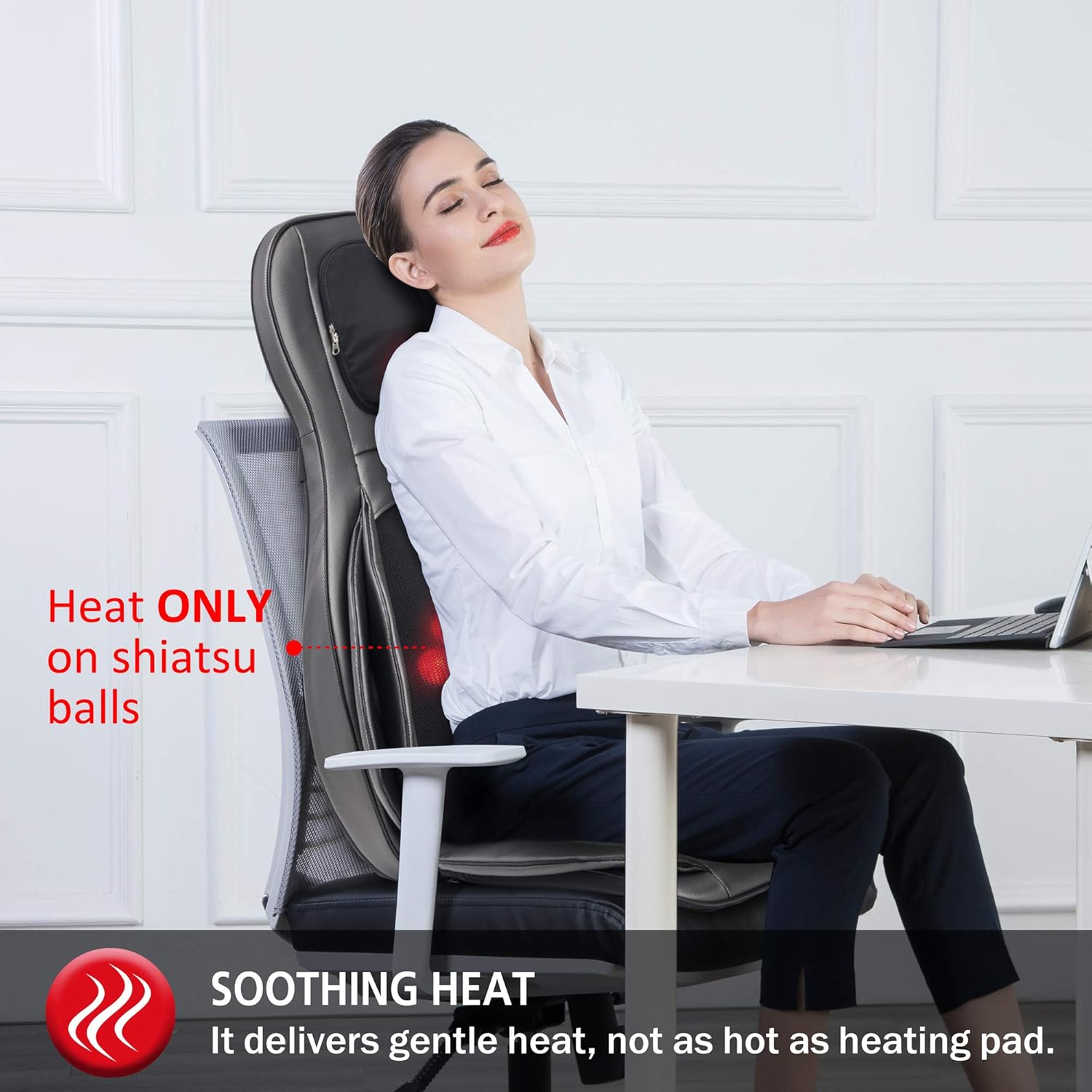 Comfier Shiatsu Neck & Back Massager – 2D/3D Kneading Full Back Massager with Heat & Adjustable Air Compress, Massage Chair Pad for Shoulder Neck and Back Waist Hips,Full Body Pain Relief: Health & Personal Care