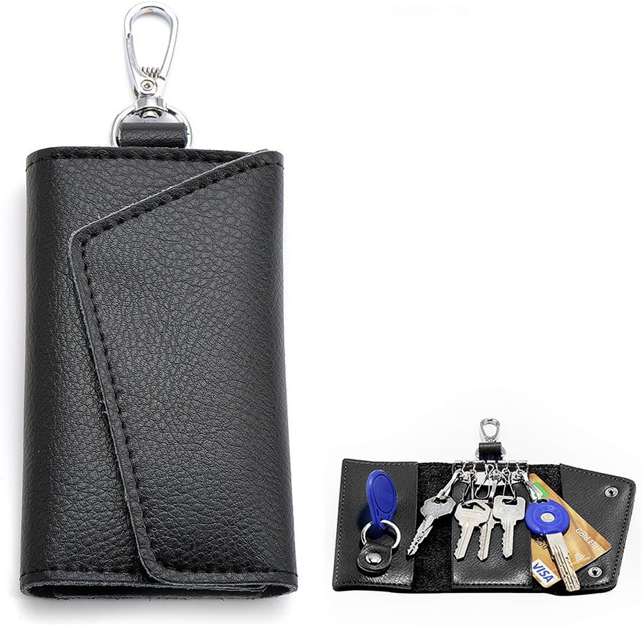 BaouBow Leather Key bag Wallets 6 Key Hooks Unisex Holder Car Keychain Key case