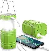 ROCAM LED Solar Camping Light 3 in 1 Hand Crank Rechargeable 200 Lumen Green view 1