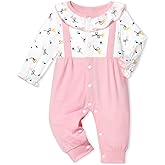 AGAPENG Newborn Baby Girl Clothes Fall Winter Outfits Ruffle Crew Neck Romper Onesie Long Sleeve Jumpsuit Coming Home Outfit