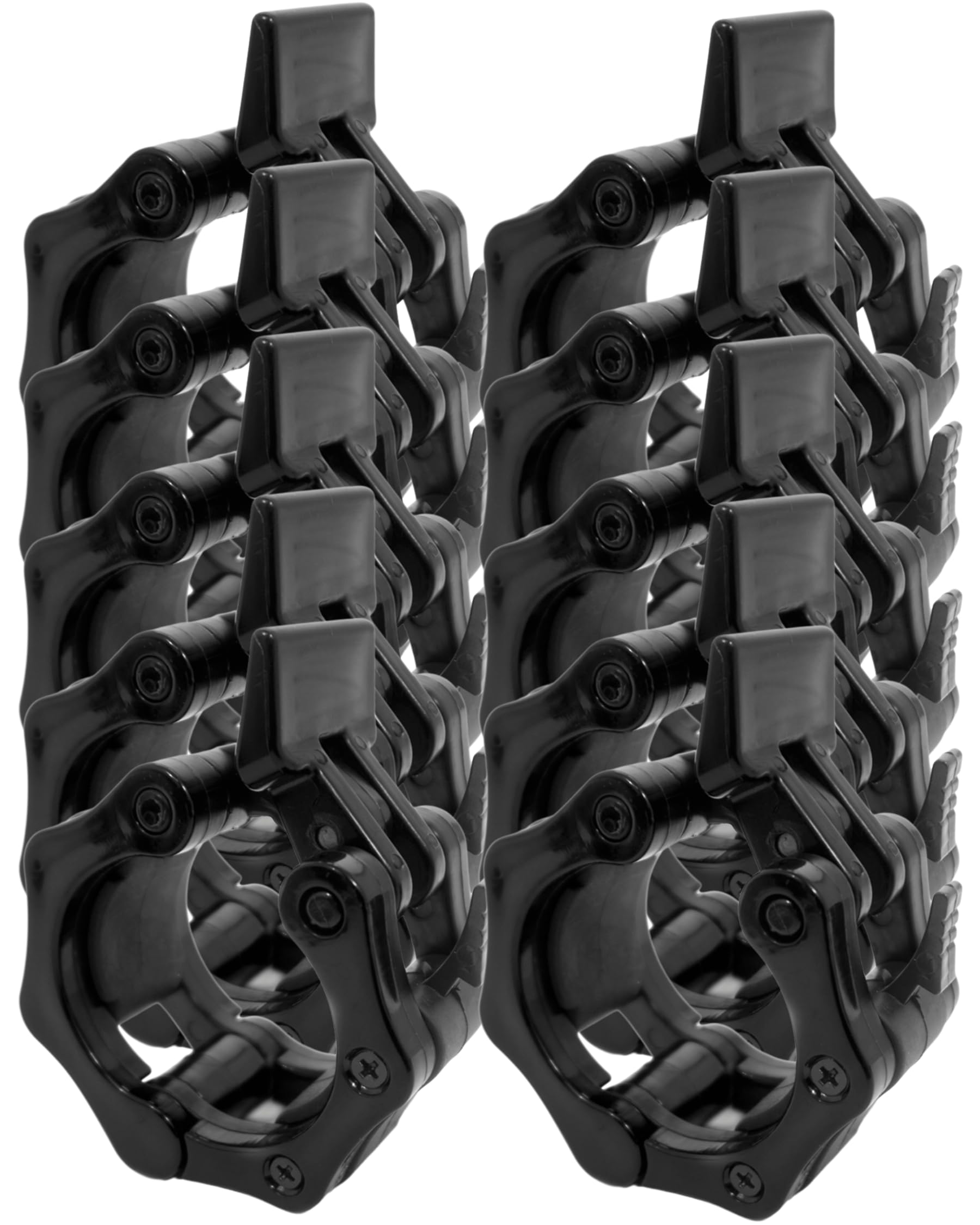 The Pure Blue 5 x Pairs of 50mm Barbell Collar Clamps Weight Clips for Barbells, Dumbbells, Bars. Weightlifting and Strength Training Essential. Gym Accessories and Fitness Equipment.
