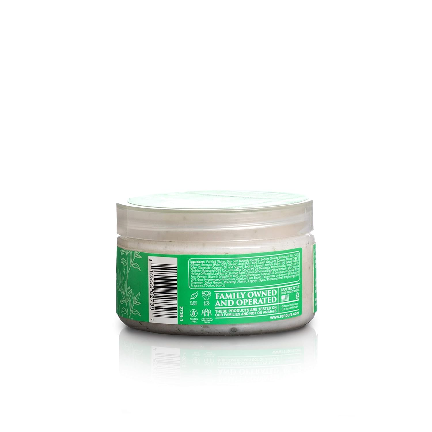 Renpure plant-based Beauty Tea Tree Lemon Sage Refreshing Moisture Scalp Scrub, 4 Fluid Oz : Beauty