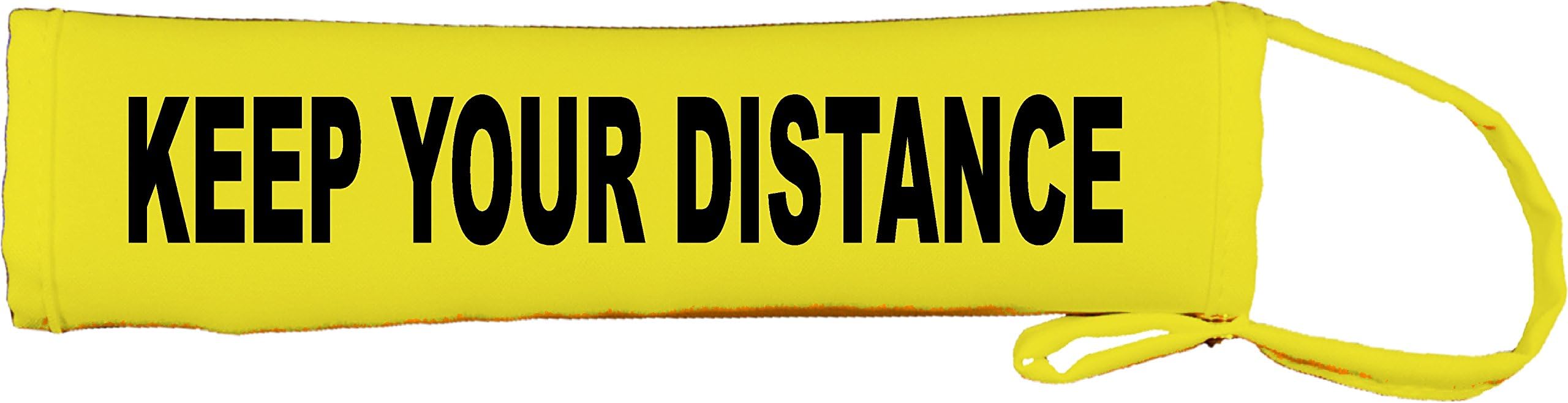 Keep your Distance- Neon Yellow Dog Lead Slip Cover 834 (Florecent Yellow)