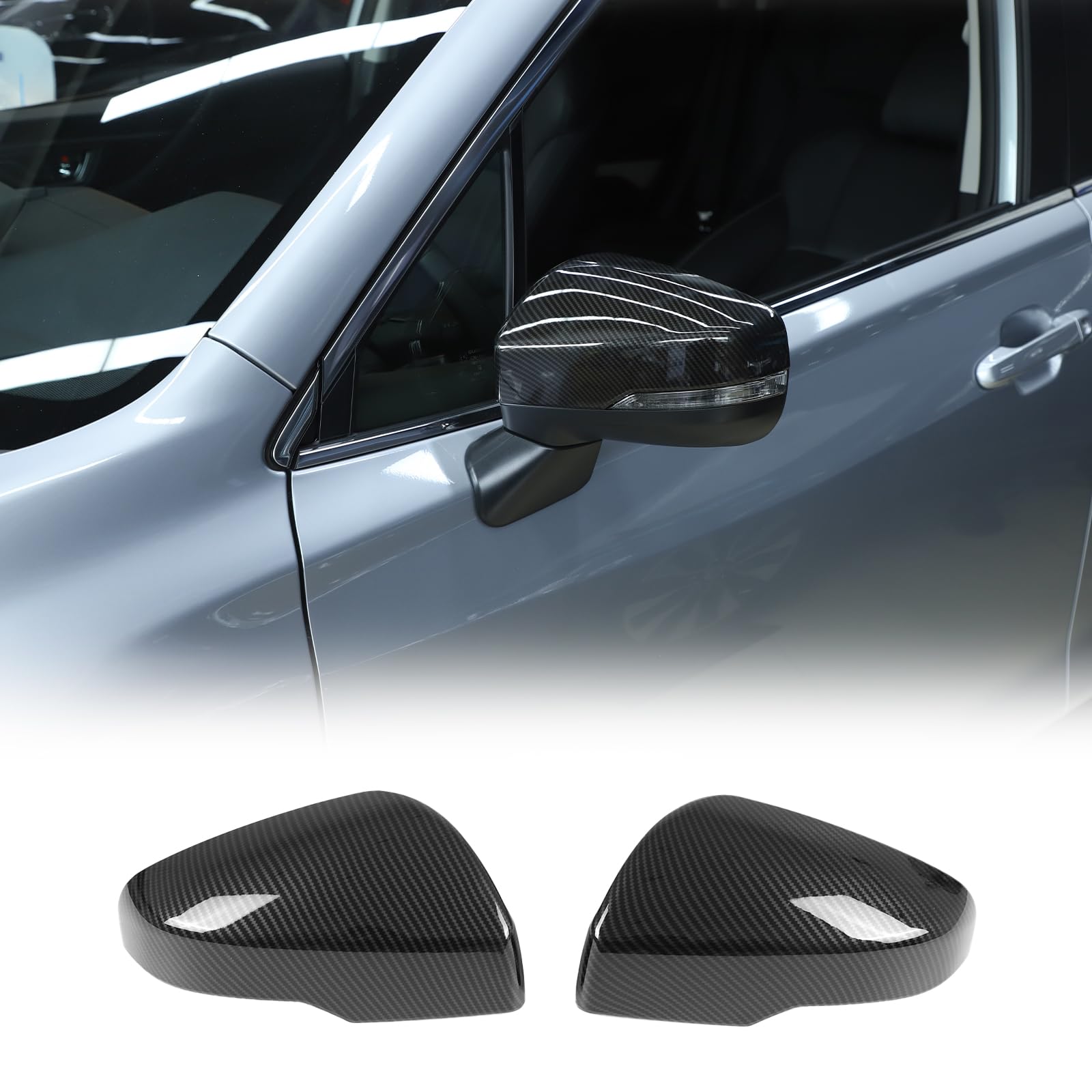 Photo 1 of Door Rear View Mirror Cover Compatible with Subaru Forester 2019+/Outback,Legacy 2018-2020/XV 2019-2022, ABS Side Door Rearview Mirror Cover Protective Trim Cap, 2PCS (Carbon Fiber Pattern)
