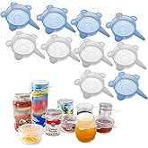 Adpartner Silicone Can Lids (10 Pack, All 2.6'' Diameter), Reusable Silicone Stretch Lids for Pet Food Cans, BPA-free Seal Can Covers for Yogurt Jars Soda Regular Mason Jars Canned Pet Foods