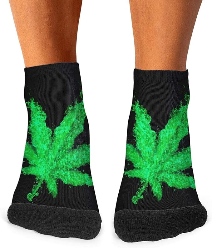 Magical Marijuana leaf mens short socks Fashion Original socks daily no