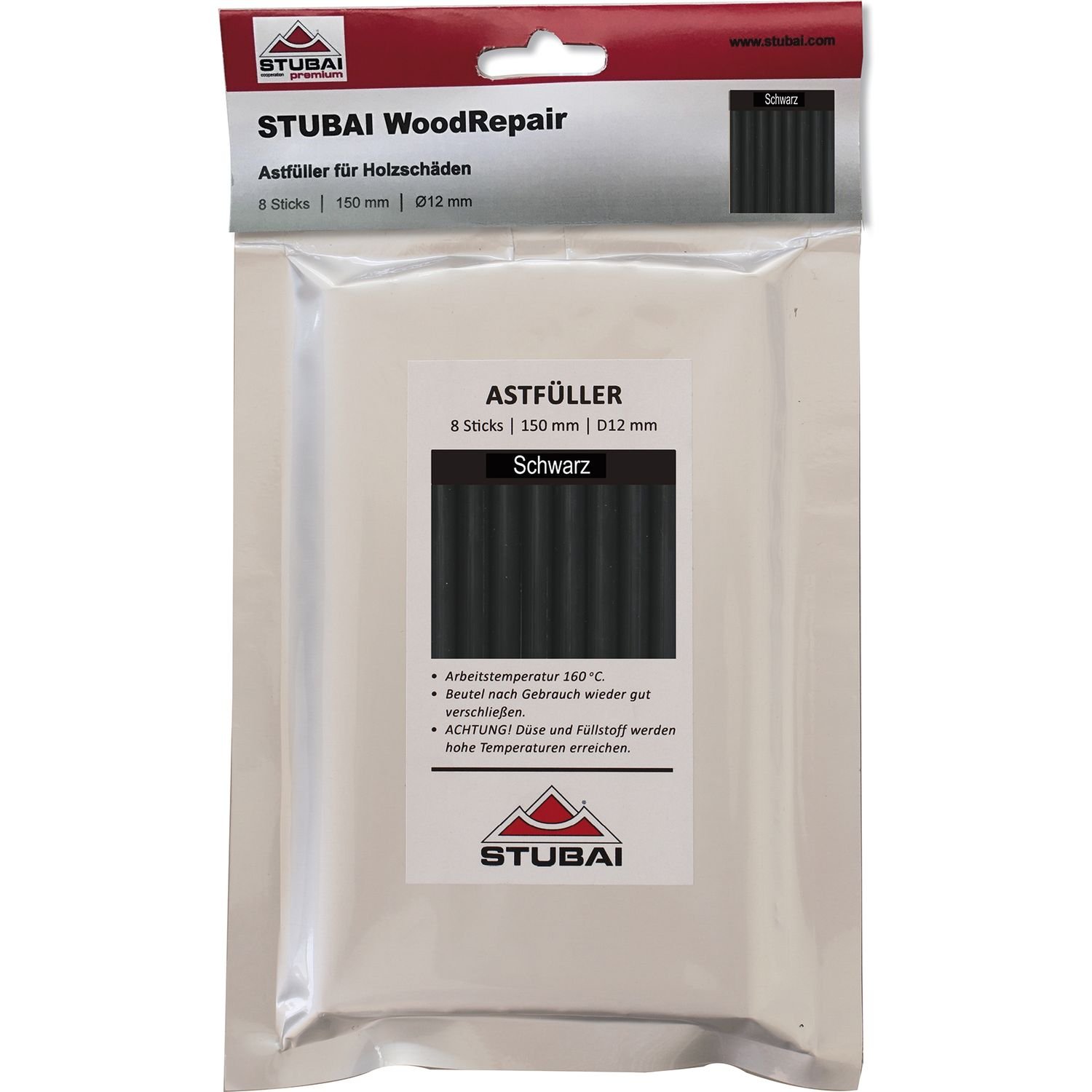 Stubai 252132 Woodrepair Sticks, Black