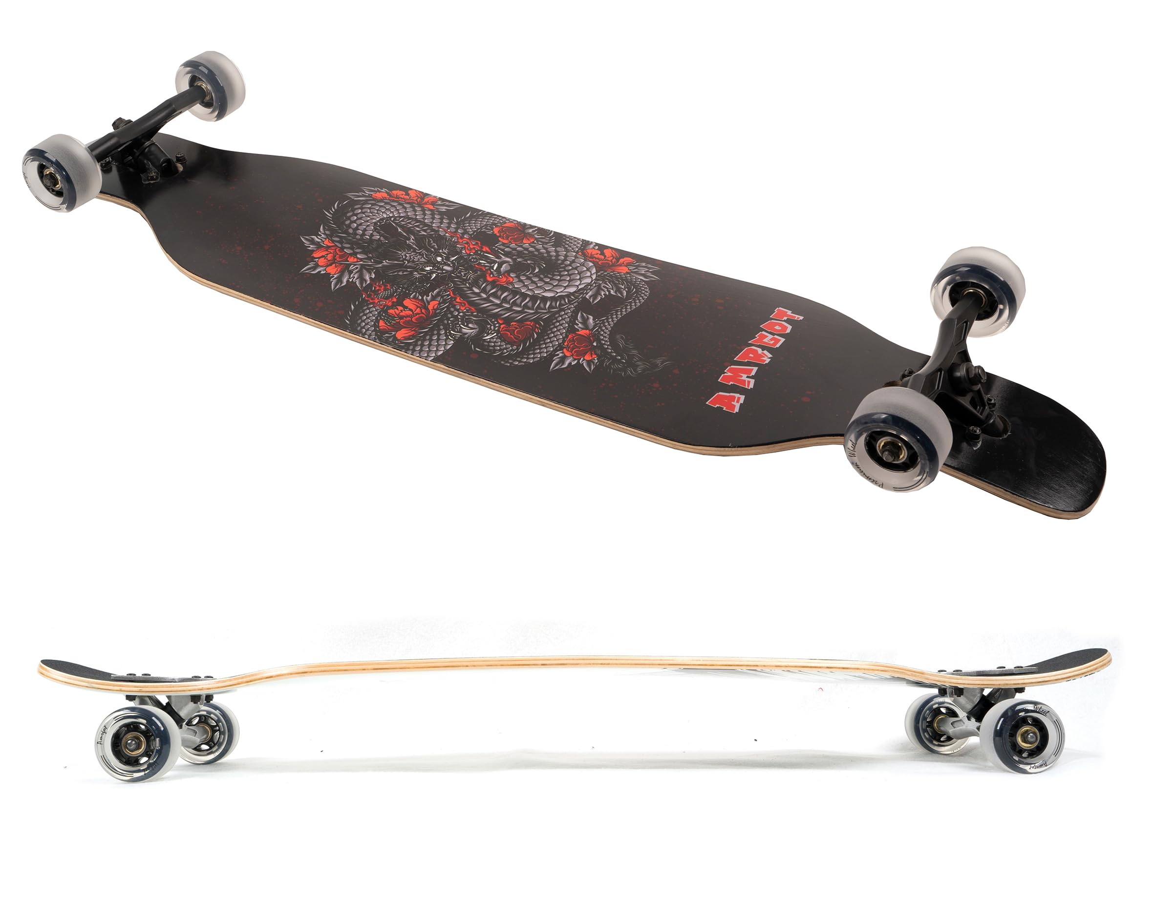 Amrgot 42 inches Complete Longborads Drop Through Deck Concave Cruise Professional Longboards