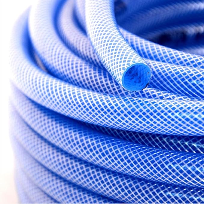 High Pressure Braided PVC Tubing Reinforced Hose Blue