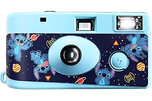 IJOY Disney Lilo and Stitch Disposable Camera with Flash – 20 Exposure Film – Lilo and Stitch Gifts for Women, Men, and All Fans of Lilo and Stitch Stuff (Stitch Galactic)