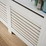 Home Source Radiator Cover Wooden Wall Cabinet White Extra Large 172cm view 4