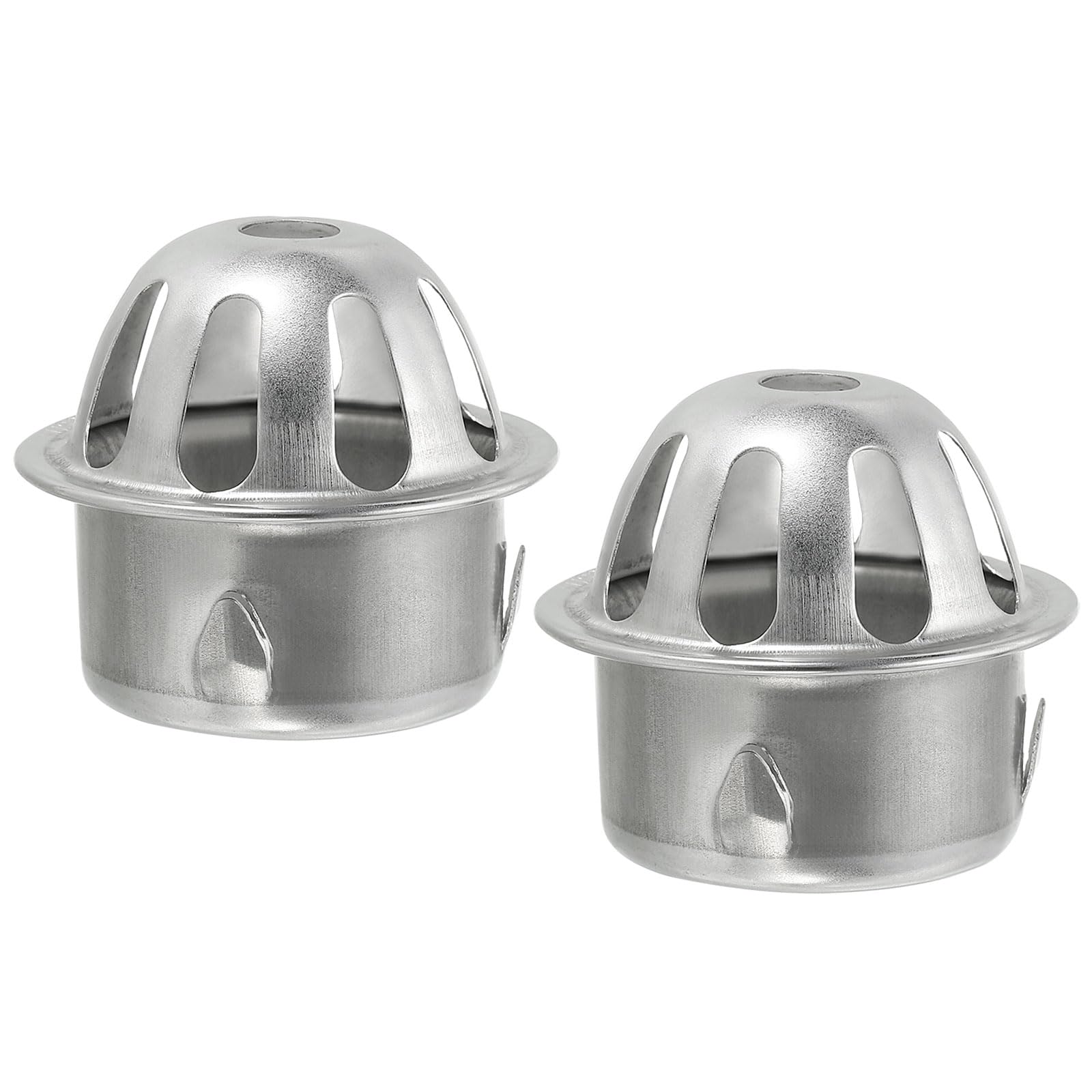 PATIKIL Dome Gutter Guard Filter, 2 Pack 304 Stainless Steel Downspout Strainer, Anti-Blocking Outdoor Gutter Cleaning Tool for Stops Leaves Debris, Fits 1.8-2 Inch
