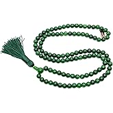 AWAKEN YOUR KUNDALINI Green Jade Necklace, Virgo Birthstone, 8mm 108 Mala Beads for Peace & Harmony, Heart Chakra Association