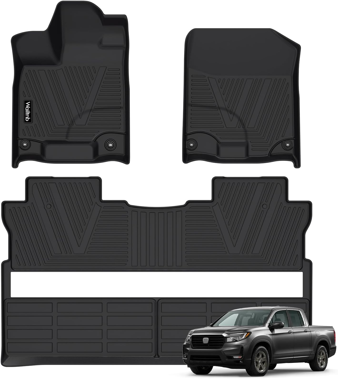 Wailtnb Floor Mats Custom for Honda Ridgeline 2023 2022 2021 2020 2019