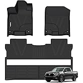 Wailtnb-Floor Mat Custom for Honda Ridgeline 2017-2026 All Weather Protection Waterproof Non-Slip Floor Liners Fit 1st& 2nd Row Accessories Black