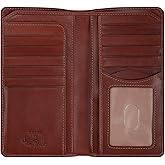 Tony Perotti Mens Long Bifold Checkbook Cover Wallet Multi Card Pocket Holder Italian Leather