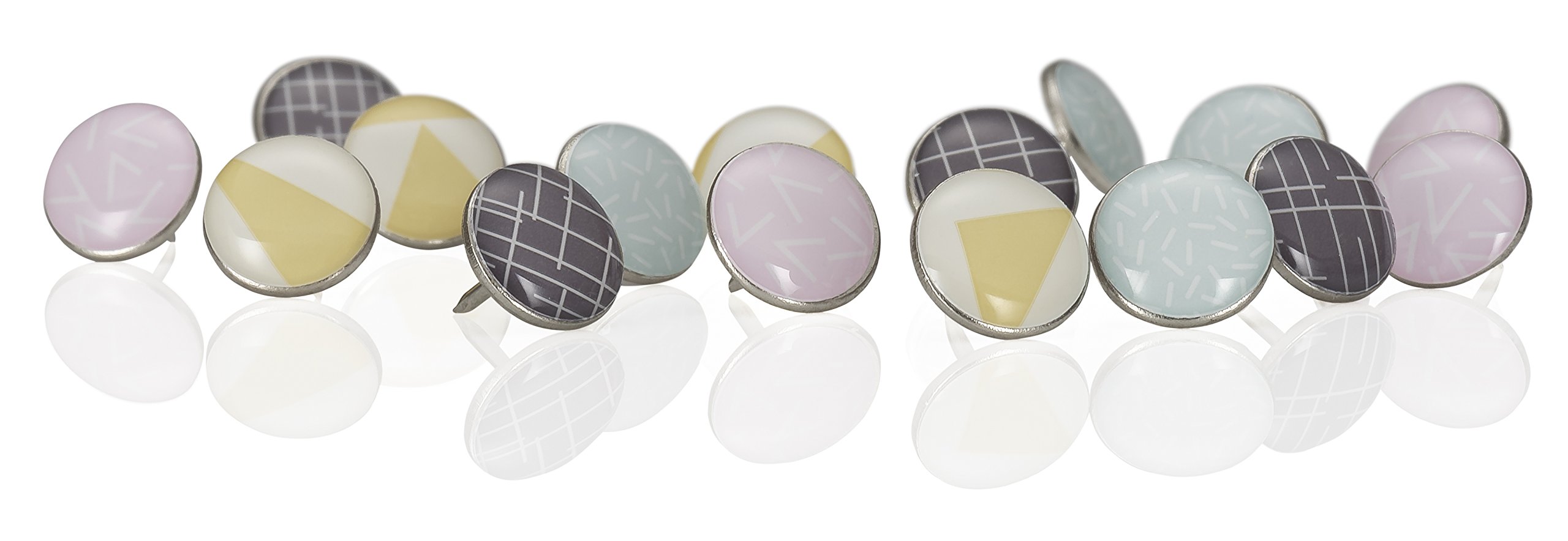 NPW Decorative Drawing Pins Thumb Tacks - Push Pins Set We Live Like This