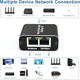 Yeemie Pro Gigabit Ethernet Splitter 1 to 2 1000Mbps USB Powered RJ45 Cat5e view 4