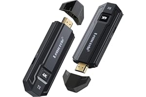 Lemorele Wireless HDMI Transmitter and Receiver Kit,Portable Wireless HDMI Extender,Plug&Play,2.4/5G 164ft Range 1080P HD,Up to 8 Transmitter,for Streaming Video&Audio to Monitor from Laptop/TV-Boxs