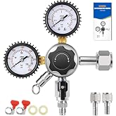 CO2 Regulator CO2 Regulator for Kegerator, Dual Stage Beer Keg Regulator | CGA320 CO2 Tank Regulator, CO2 Pressure Regulator for Draft Beer System, Beer Regulator with Kegerator Part Leak-Proof Gasket