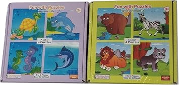 Fun With Puzzles Wild Animals 1 and Aquatic Life