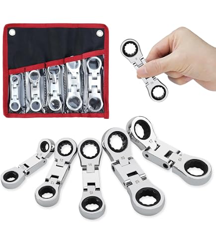 RHAIYAN 10mm Ratchet Wrench Mini Shaped Metal Racing Keychain Key Chain Ring Keyring Adjustable Wrench Tools Tool Specific (Color : Black