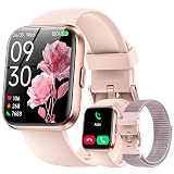 Smart Watches for Women, 1.85" HD Alexa Smart Watch for Android Phones & iPhones with Calls/Messages/Reminders, 3ATM 120+ Sport Modes Fitness Tracker Watch for Women with Heart Rate/Sleep/SpO2 Monitor