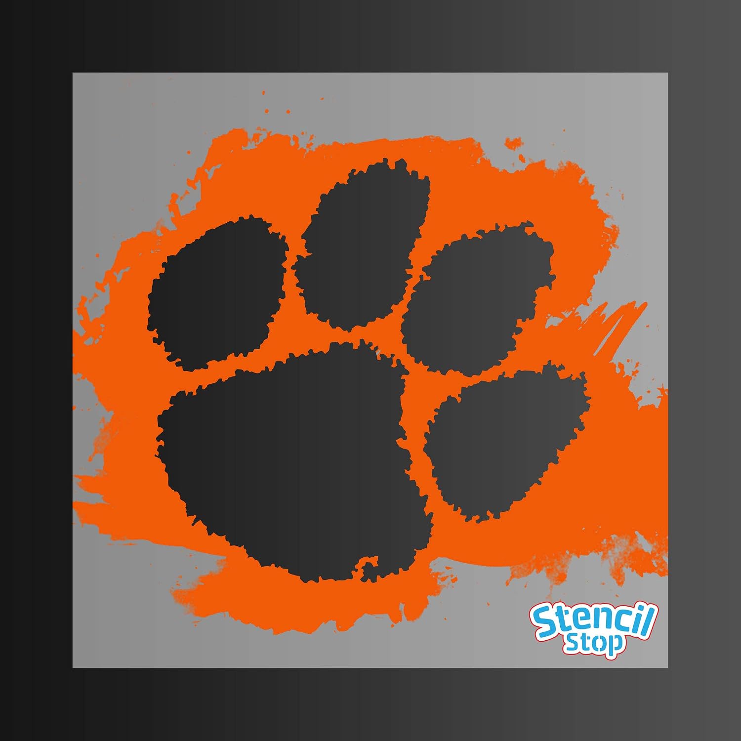 Clemson Tigers Paw Logo Stencil Reusable 14 Mil Mylar Plastic 9 X 866 Inches