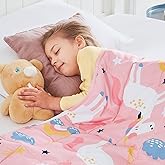 HOSUKKO Weighted Blanket - 3 lbs Pink Unicorn Heavy Blanket - Breathable Blanket(36 * 48 inches, 3 lbs)